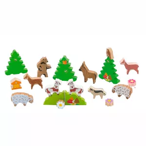 Image produit Figurines en bois Coffret Les animaux de la montagne  - Jouets ecologiques sur Shopetic