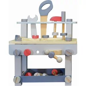 Image produit Jouets en bois Établi de bricolage pastel avec outils - Jouets bricolage sur Shopetic