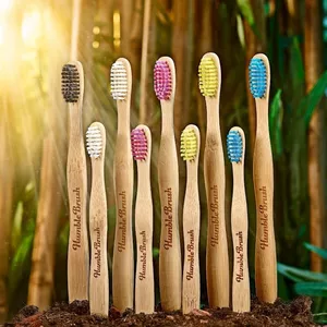 Image produit Brosse à dents en Bambou  - Cosmétiques Hygiène écologique sur Shopetic