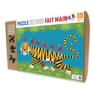 Image produit Puzzle 24 pièces en bois Le tigre Puzzle Michèle - Jouets en bois Français sur Shopetic