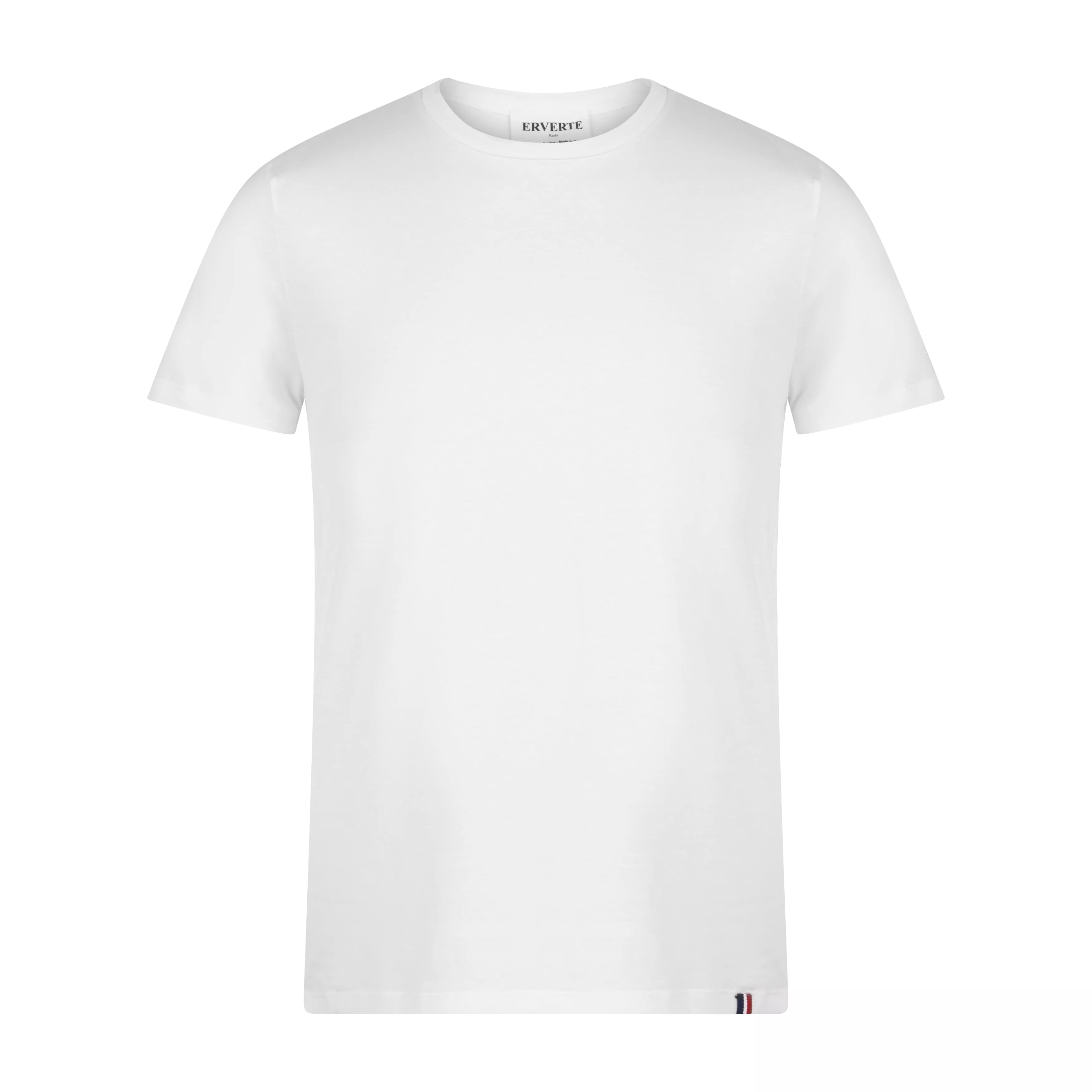 T-shirt blanc basique en coton Bio, éthique et Made in France