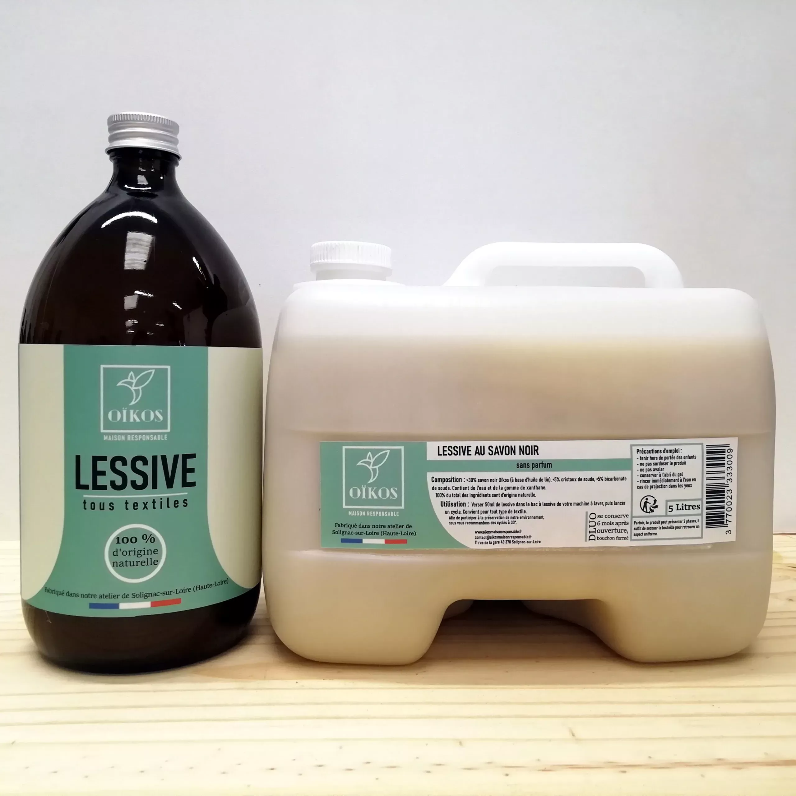 Recharge lessive liquide 1L et respectueuses de l'environnement