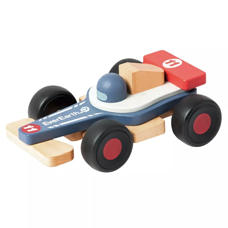 EverEarth® Figurine voiture de course enfant bois
