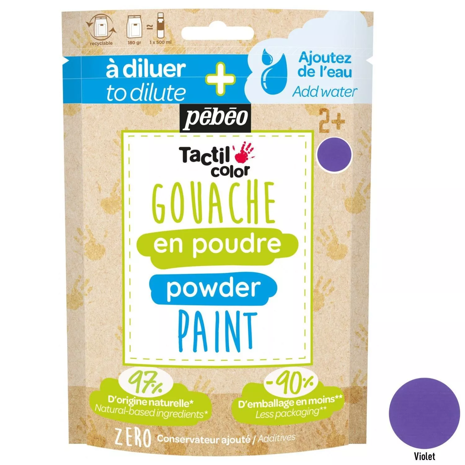 Gouache - 500 ml - blanc - Peinture gouache enfant - Peinture pour enfant